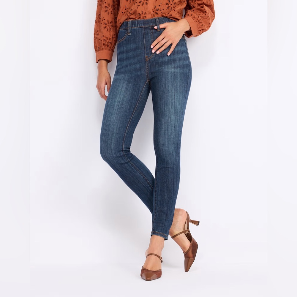 NWT Judy Blue High Rise Still Running Late Pull On Skinny Jeans Size 7/28